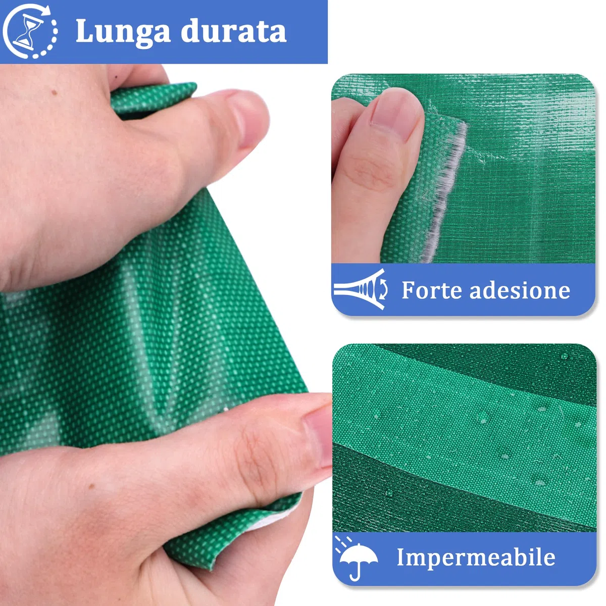 PE Nastro per Teloni,Nastro di Riparazione per Teloni in Tessuto, Toppe per Teloni, 5M*8CM, per Teloni per Camion, Tende da Sole, Tende, Trasparente