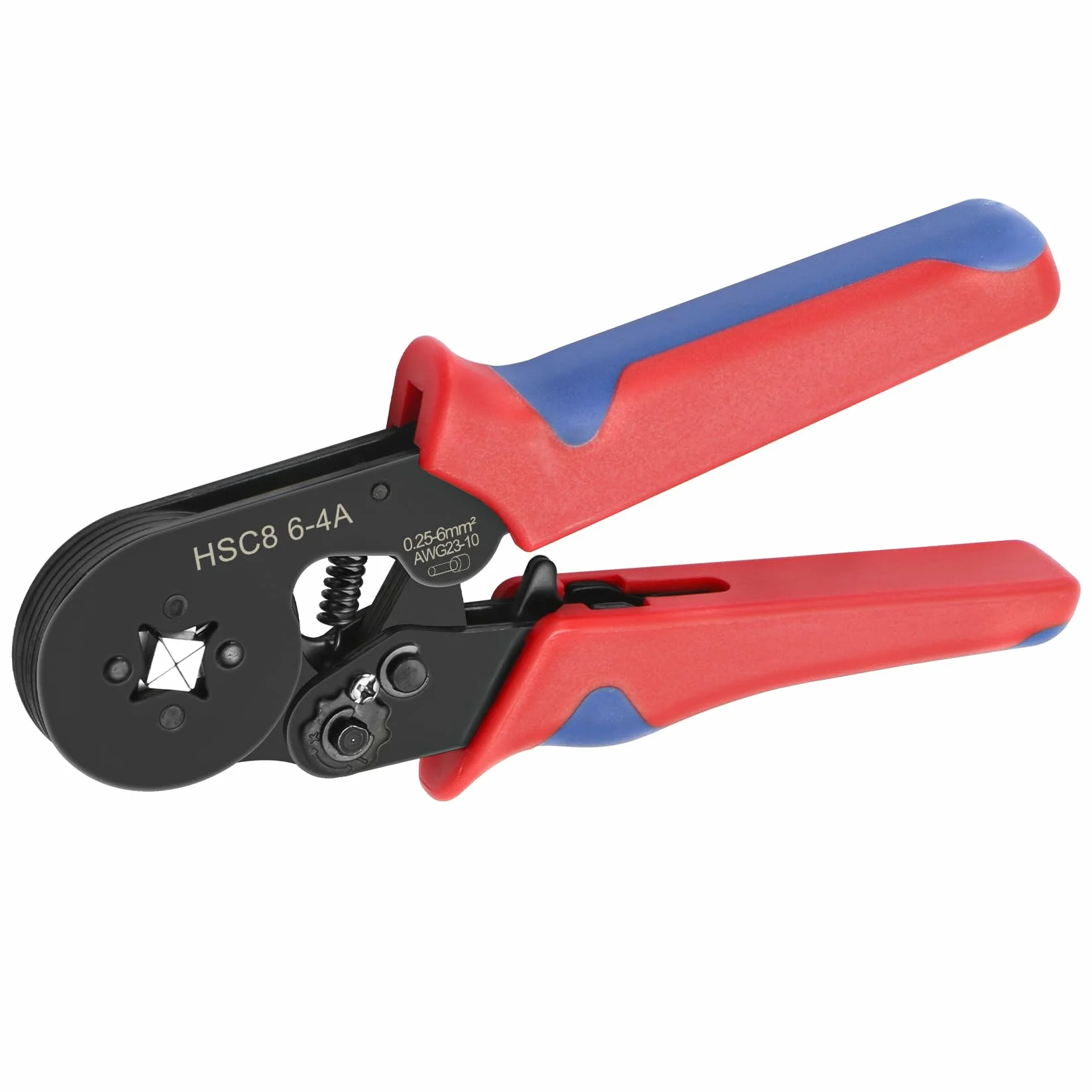 Heschen Pinza per pinze HSC8 6-4 Mini Strumenti di pinzatura auto-registrabili Utilizzare per cavo da 0,25-6,0 mm² (23-10 AWG) Cavo a filo metallico a nastro Rosso