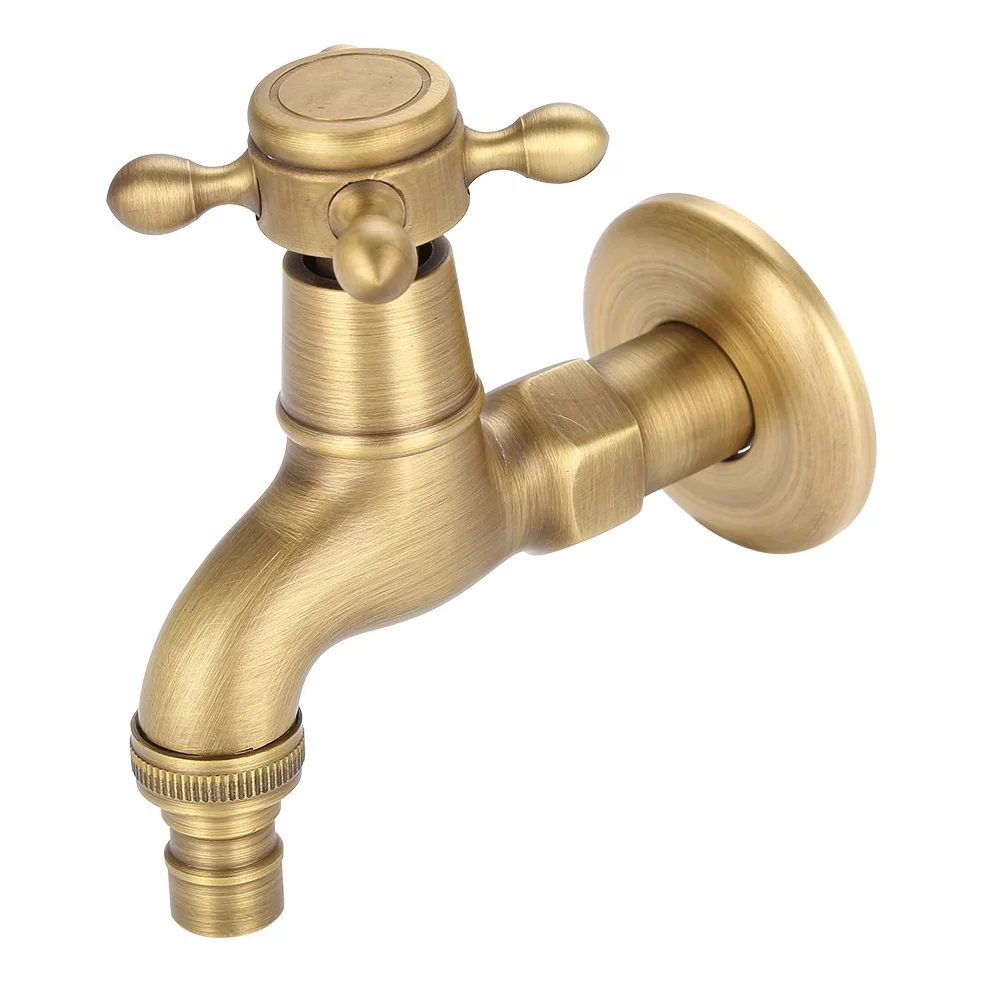 Rubinetto del bagno, rubinetteria da bagno, rubinetto in ottone massiccio tradizionale per rubinetteria a muro.(Short)