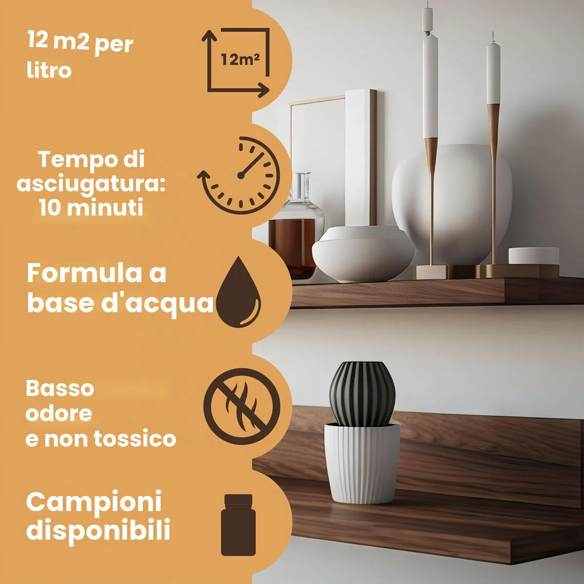 Kit Tester Mordente per Legno 5 ml in 12 Colori Furniture Clinic – A Base d’Acqua, Asciugatura Rapida, Atossico, Sicuro – per Interni ed Esterni, Mobili, Armadi, Pavimentazioni