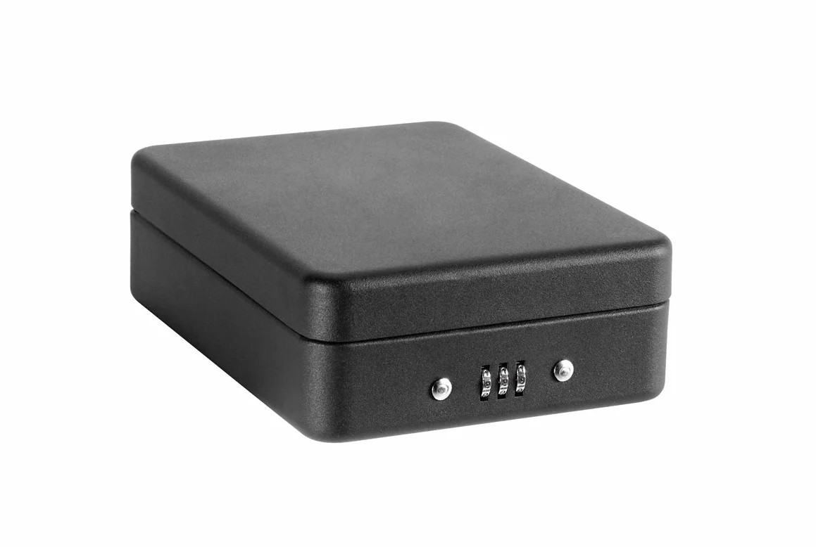 ARREGUI Private C9427 Cassetta di sicurezza con combinazione per trasportare denaro | Cassetta Portavalori in acciaio con fissaggio mediante cavo | Cassaforte portatile de 15 cm di larghezza | Nero