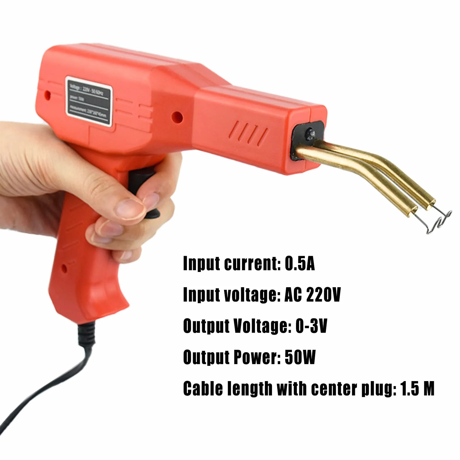 Plastica Saldatrice Kit, Aolkee 50W Saldatore per Plastica, Riparazione Paraurti Auto, pinzatrice a caldo, strumento di saldatura per riparazione paraurti auto con 200 graffette, pinze