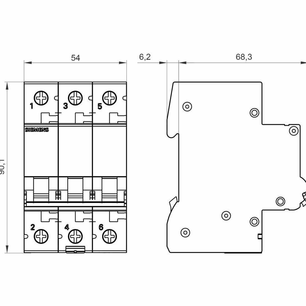 AUT.MAGNETOT.400V 6kA 3P C 16A