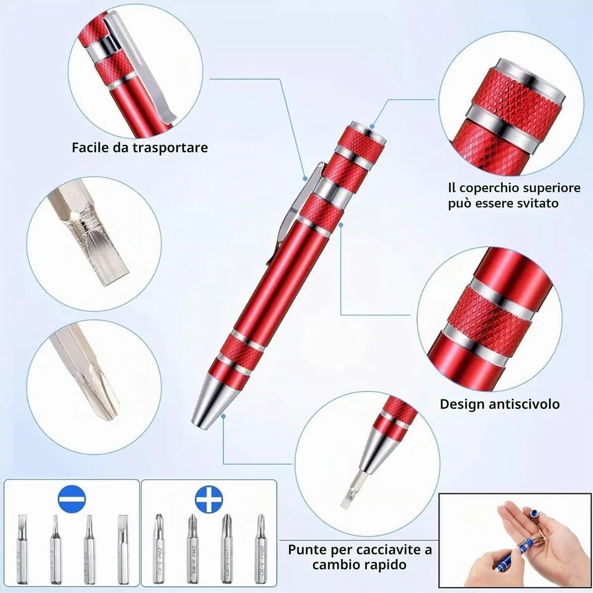 Set di Saldatori Elettrici 60 W, Temperatura Regolabile, 25 Pezzi Con Multimetro Digitale, Punte, Supporto, Pompa Dissaldante, Pinzetta, Cacciavite