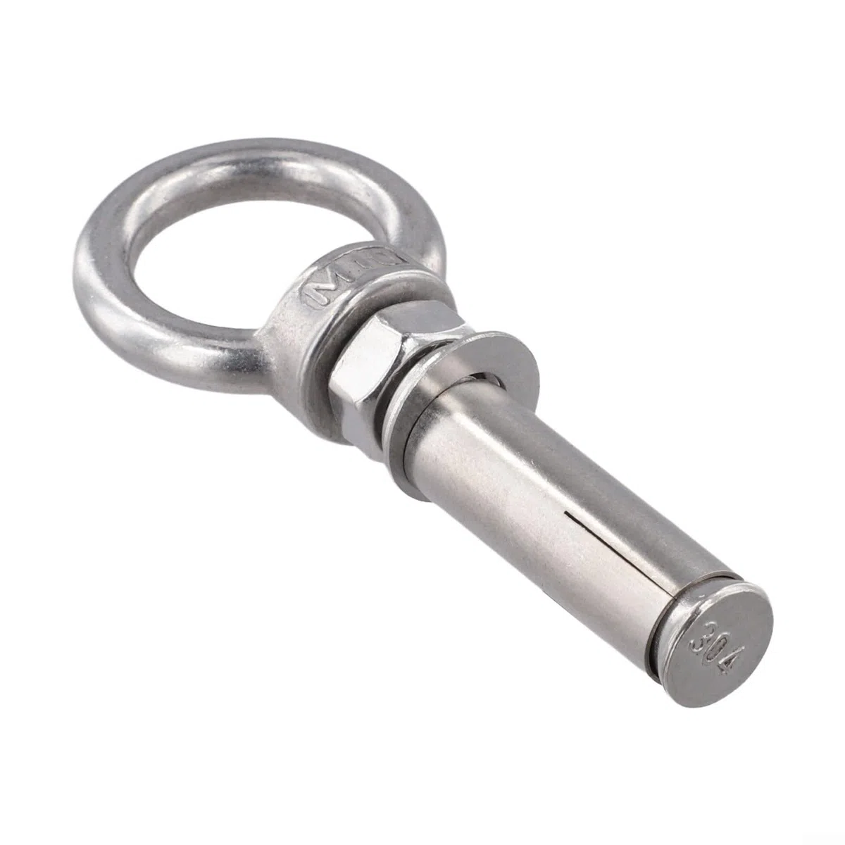 Bulloni ad espansione in acciaio inox 304 con anelli, tasselli da parete, viti a occhiello, misure disponibili 50 150 mm, resistenti (M10x60)