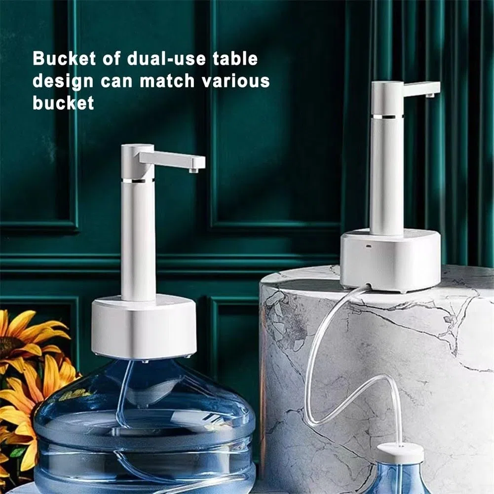 Distributore d'acqua automatico intelligente con controllo del volume dell'acqua a 3 marce, pompa elettrica USB, design desktop caldo e freddo, materiale ABS con supporto, per casa