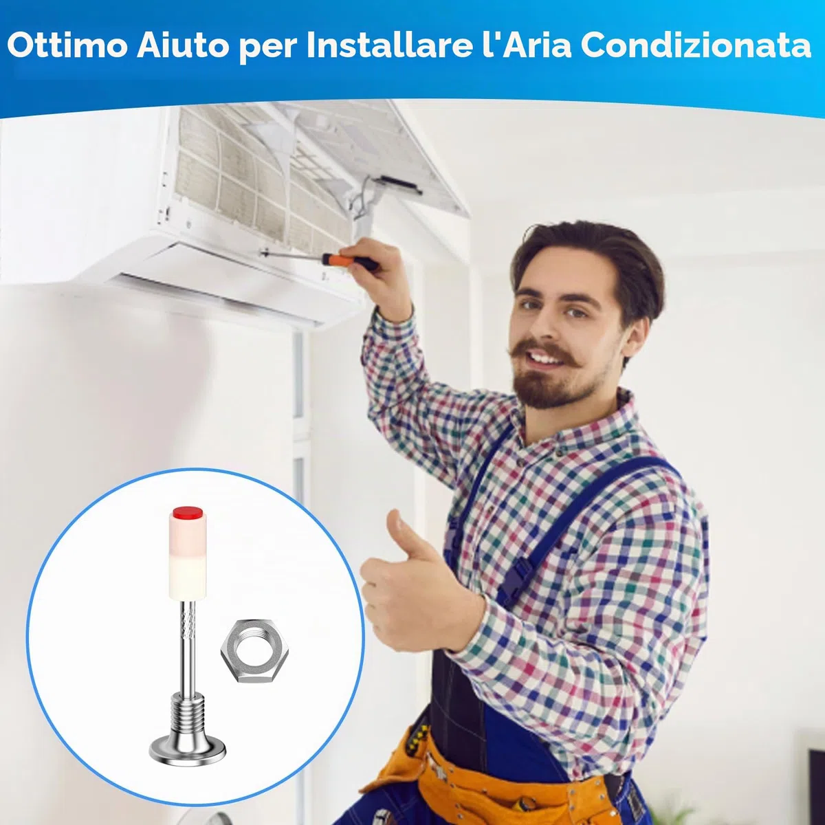 50 pezzi di chiodi per chiodatrice, chiodi per pareti in cemento Include 50 dadi M8, diametro 7,3 mm, chiodatrice multiuso, chiodatrice per acciaio e cemento per canali di cablaggio su soffitti in