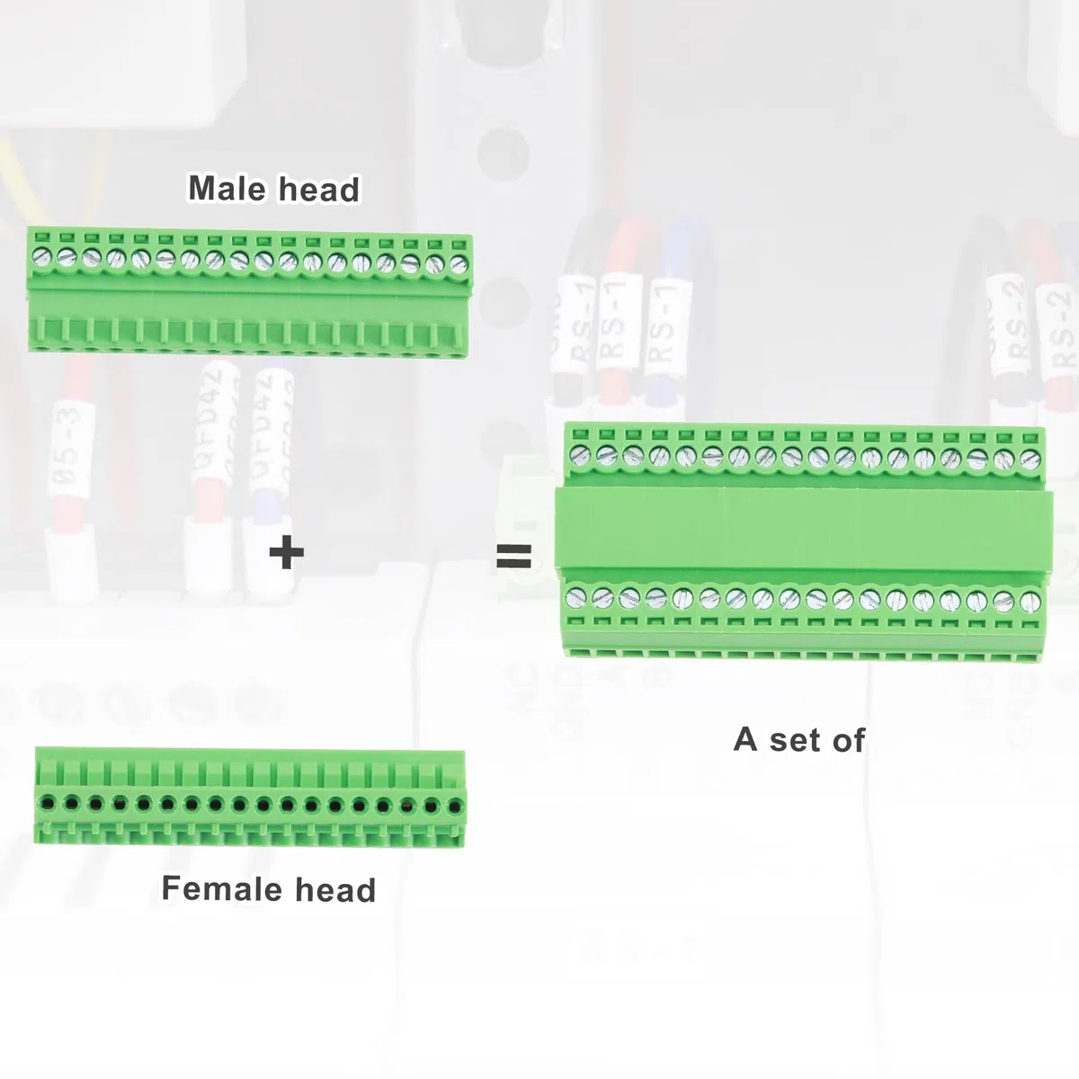 QUARKZMAN 2 Set Connettore A Blocco A Vite Per PCB Maschio Femmina 18 Pin Passo 3mm 0.1 Pollici, Verde