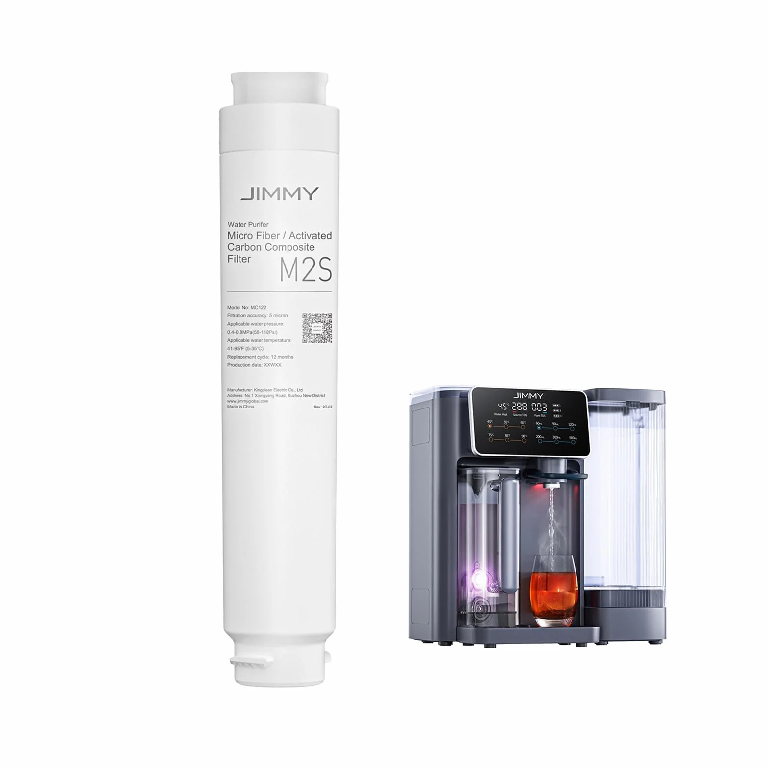 Jimmy R9 filtro composito in microfibra e carbone attivo M2S, per filtri di ricambio dell'impianto di osmosi R9 per acqua potabile da tavolo