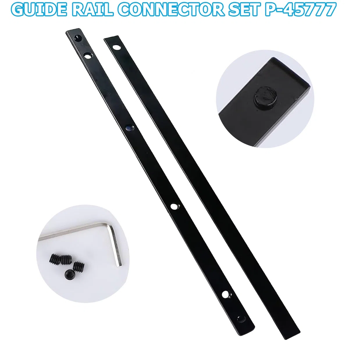 Kit Connettore Binario per Makita, TOATELU Set da 4 pezzi p-20177 binario di guida connettore nero,Due spessi e due sottili Accessori per Binari per Tende