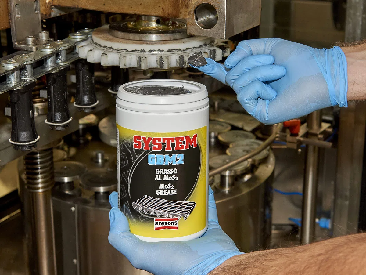 Arexons System GMB2 Grasso al MoS2 1000 ml, Lubrificante al litio complesso, Grasso lubrificante per organi meccanici, Antiossidante e antiruggine, Riduce l'attrito