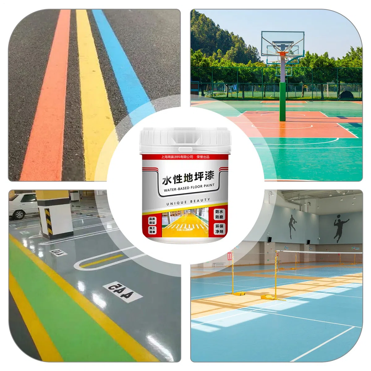 Vernice per calcestruzzo per interni ed esterni, resistente al, grigio antracite, 500 g, rivestimento per pavimenti in plastica liquida, vernice per cemento, muratura e legno, 10 colori