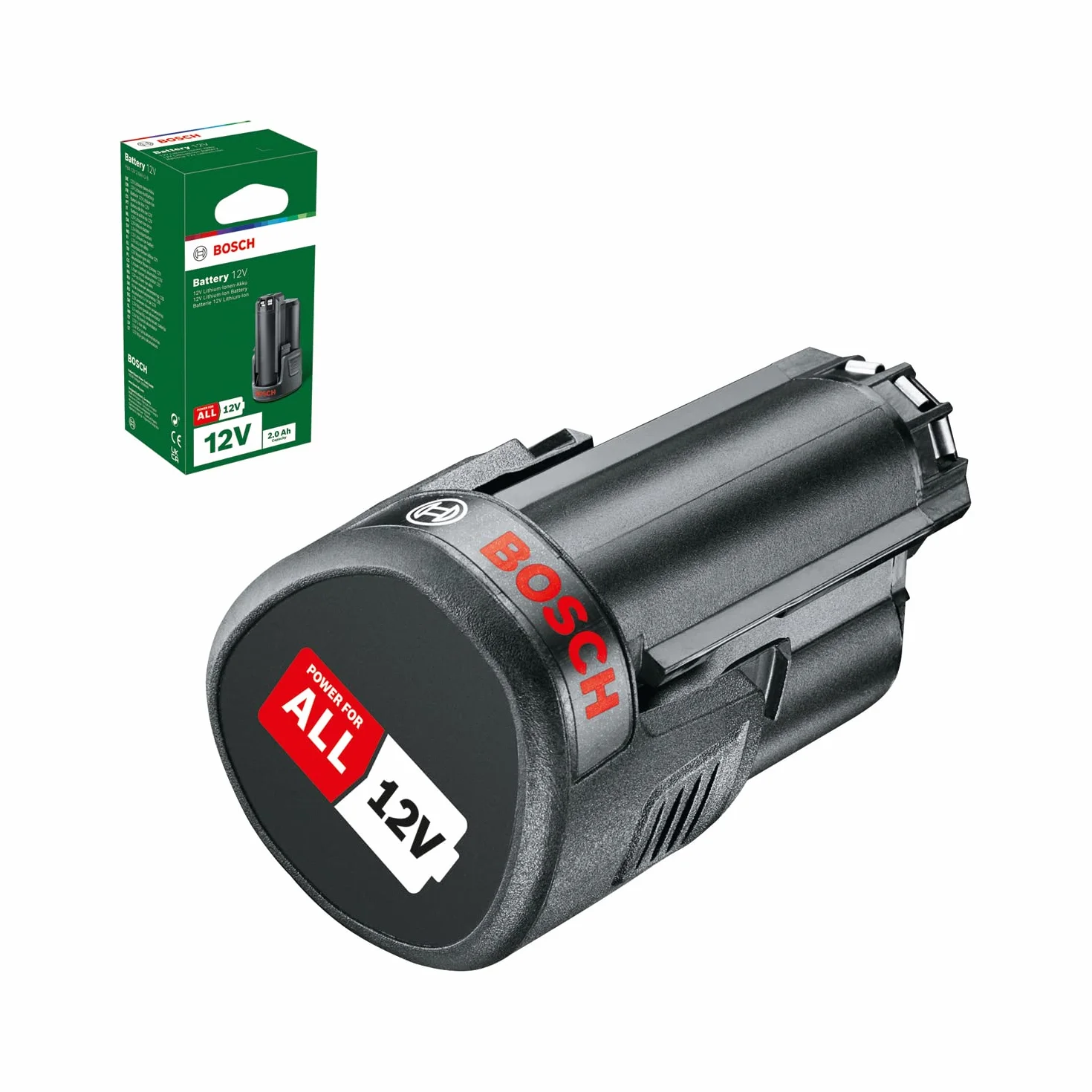 Bosch - Batteria sostitutiva 12 V (1 batteria da 2,0 Ah, sistema da 12 Volt, in cartone)