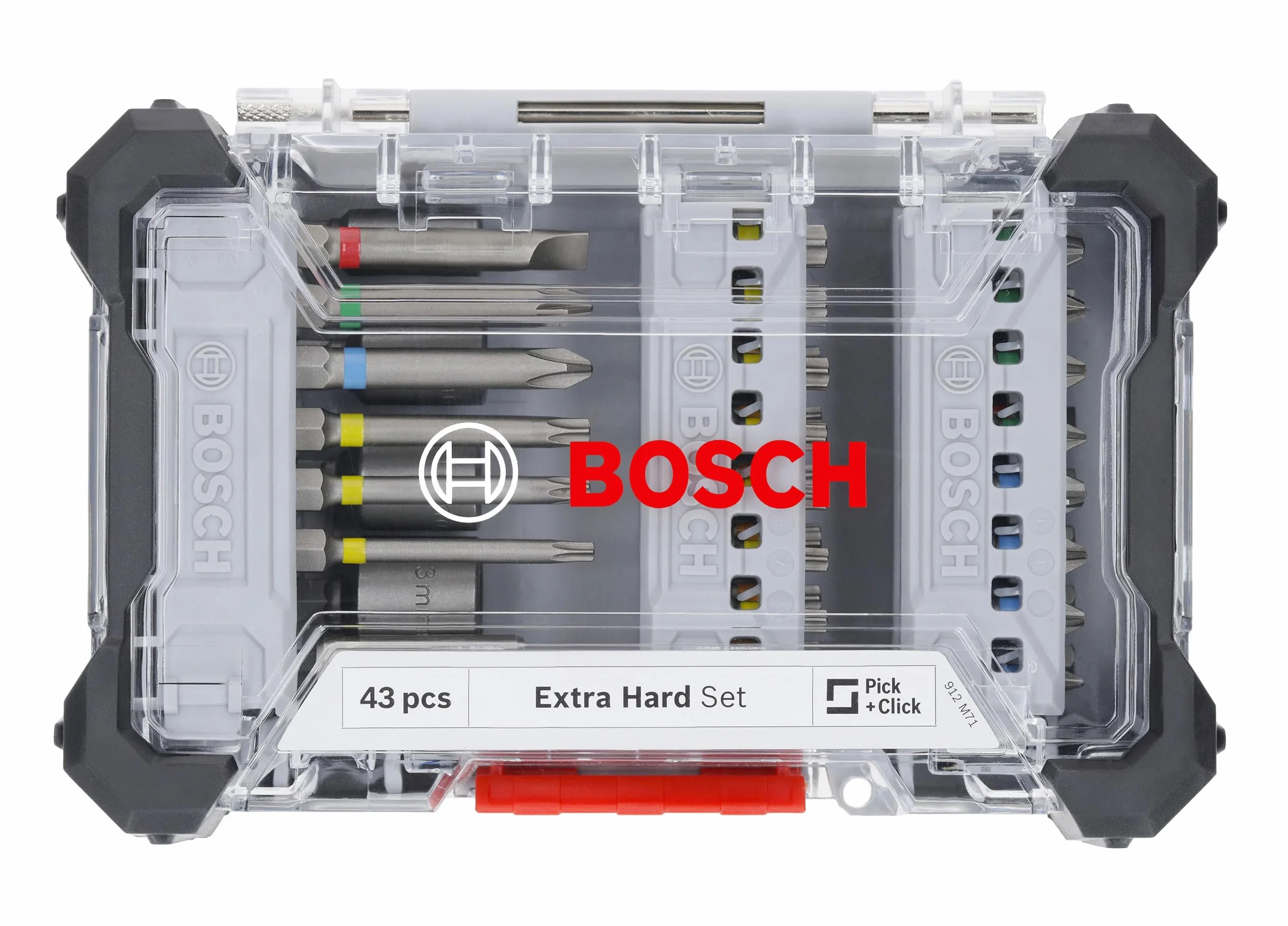 Bosch Set di 43 punte per avvitatori extra rigidi, 43 pezzi (197 x 110,5 mm, accessori professionali, cacciavite)