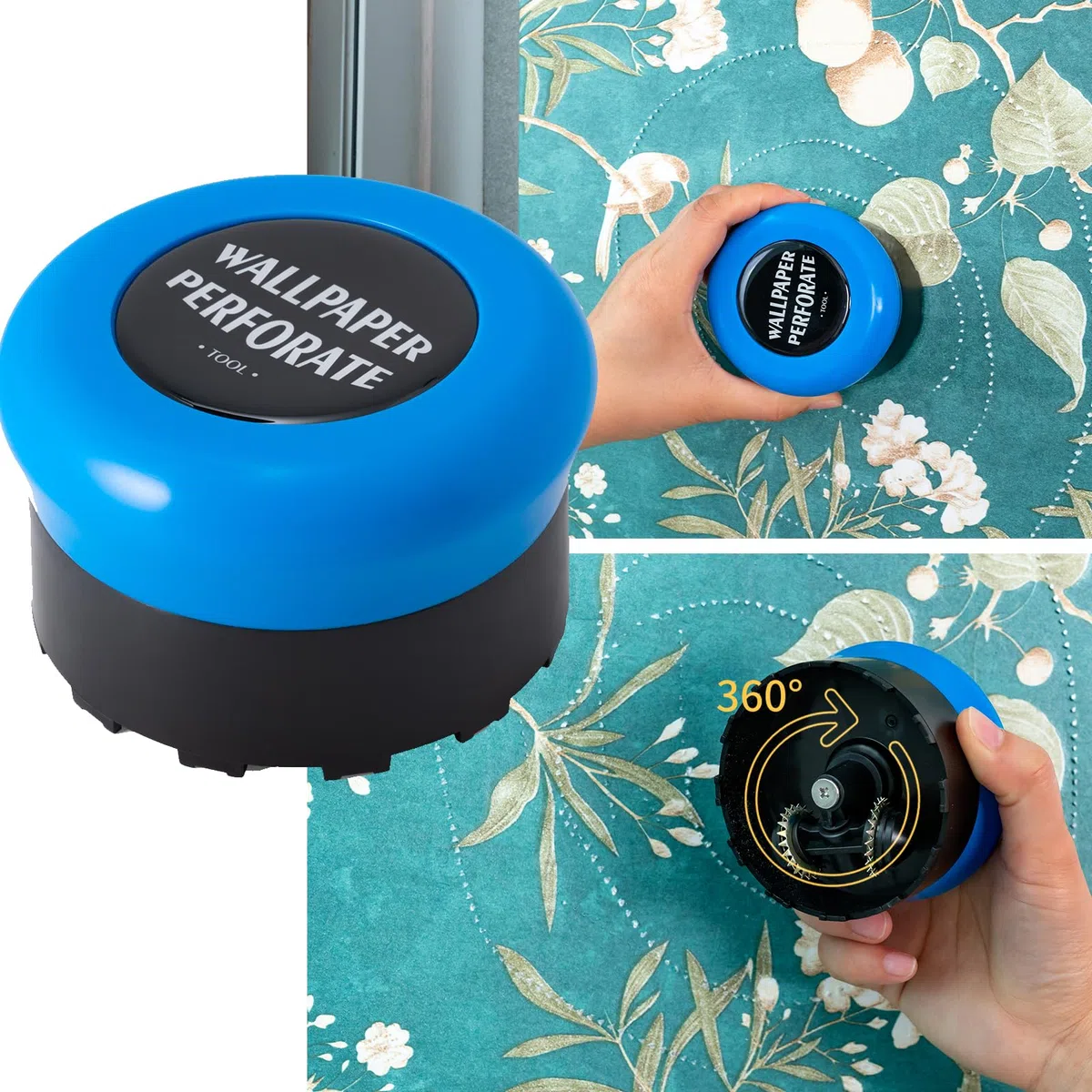 FOSHIO Utensili per carta da parati, Kit per Carta da Parati con Spazzole, rotoli, utensili da taglio, strumento per levigare la carta da parati, Raschietto per Pellicole