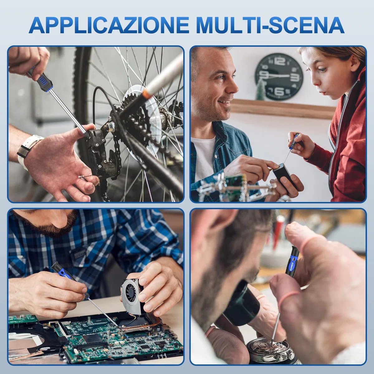 SORAKO Set Cacciaviti, Set di 40 Cacciaviti Magnetici con Cacciaviti a Testa Piatta e Phillips, Resistente Strumento di Cacciavite Manuale con Supporto di Archiviazione