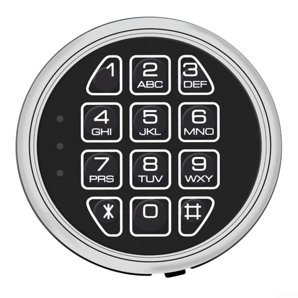 Kit di ricambio per serratura elettronica digitale con 2 tasti di sostituzione, tastiera cromata per casa, hotel, cassaforte, sistema elettromagnetico a solenoide