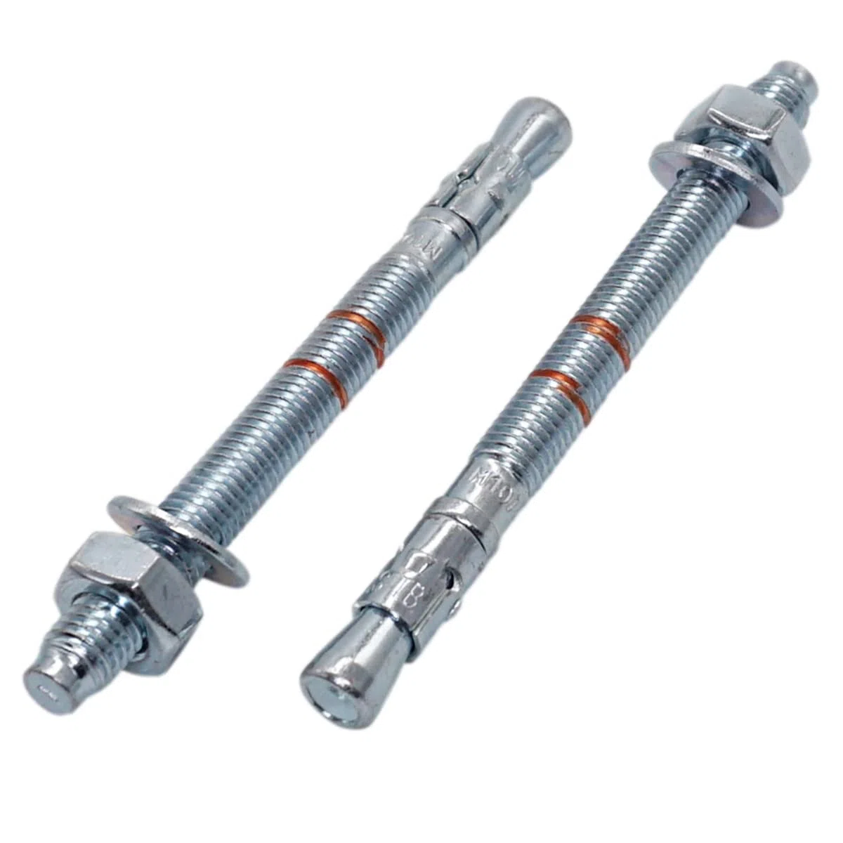 Marcopol Confezione da 4 tasselli a cuneo M10 x 120 mm, tasselli in metallo, fissaggio con bullone passante per muratura, ancoraggio a espansione per calcestruzzo (4, M10 x 120 mm)