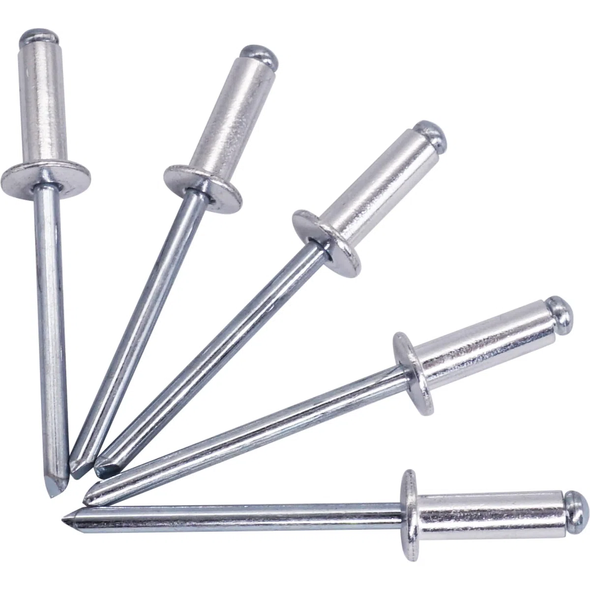 Confezione da 250 rivetti ciechi 4,8 x 14 mm, testa a cupola tipo aperto, DIN 7337, rivetti in alluminio e mandrino in acciaio, rivetti pop (250, 4,8 x 14 mm)