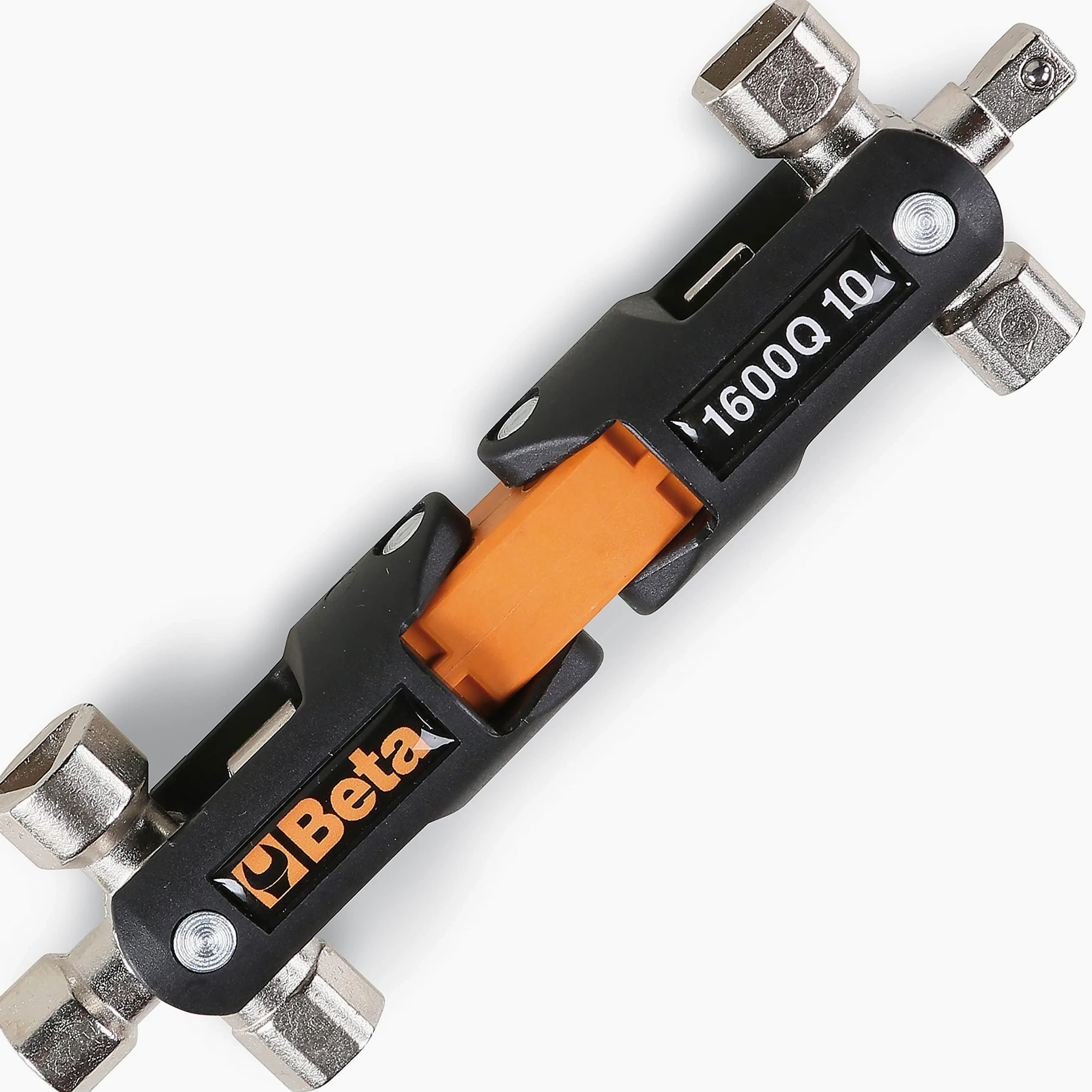 BETA - Chiave Snodabile a Doppia Croce per Quadristi Multifunzionale con 15 Impronte, Chiave Universale per Manutenzione Quadri Elettrici, Gas, Ventilazione e Impianti Tecnici, Attacco 1/4", 1600Q 10