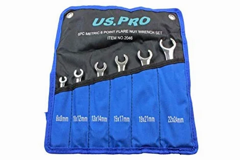 US PRO Set di 6 chiavi metriche a 6 punte svasate per dadi 8-24 mm 2046