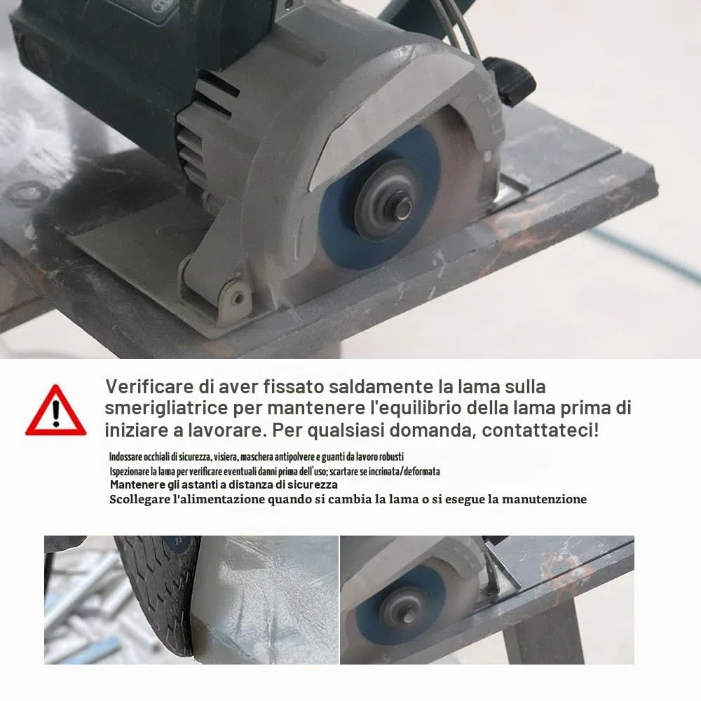 Disco da taglio diamantato 125 mm – Taglio su entrambi i lati per tagliare e levigare granito marmo piastrelle pietre naturali.
