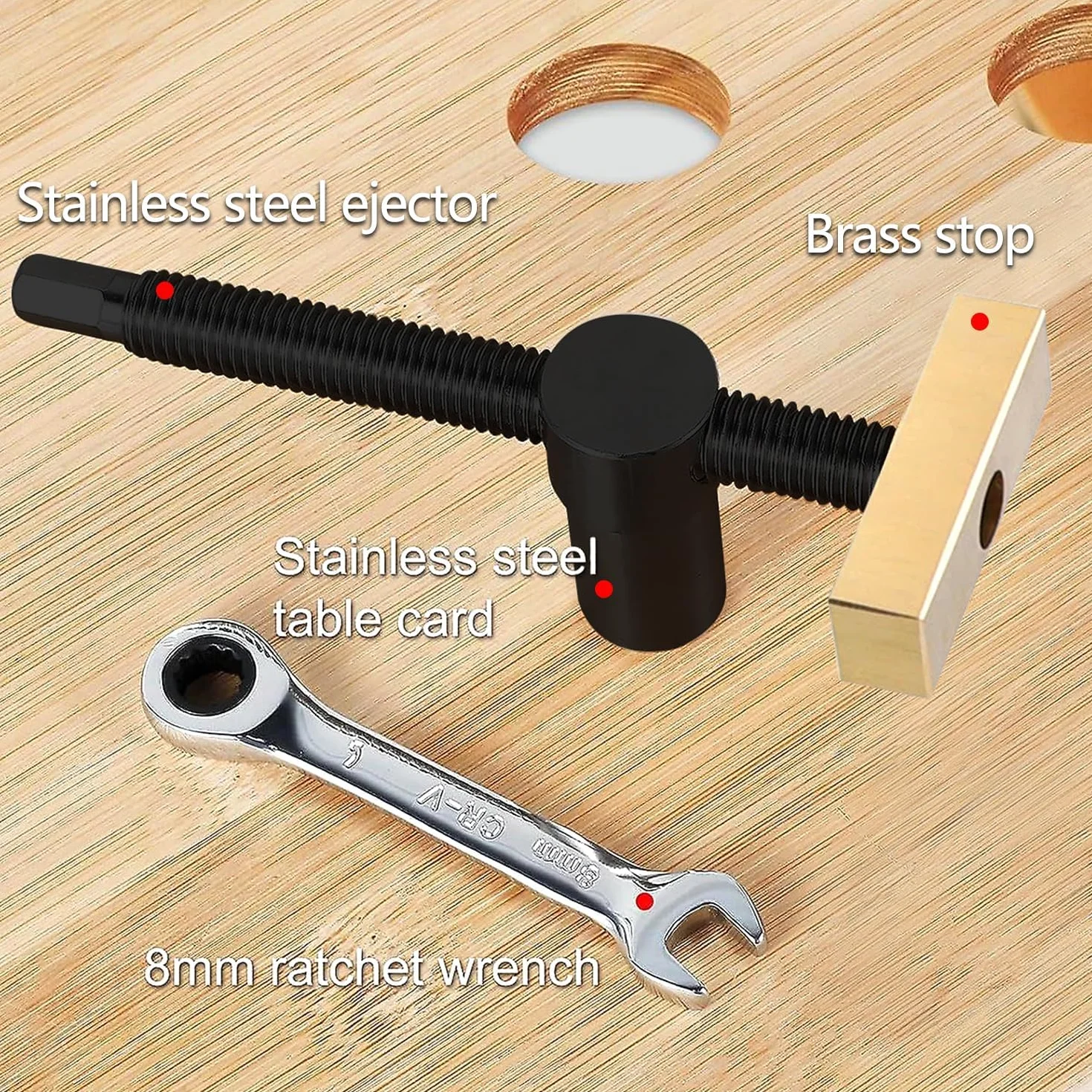 Set 2 Morsa da Banco Professionale Falegname, Con 4 Fori per Cani da Banco, Morsetti da Falegname Adatti per Fori Banco Da 20 mm, Accessori Banco da Lavoro per Il Fissaggio Rapido Del Banco da Lavoro