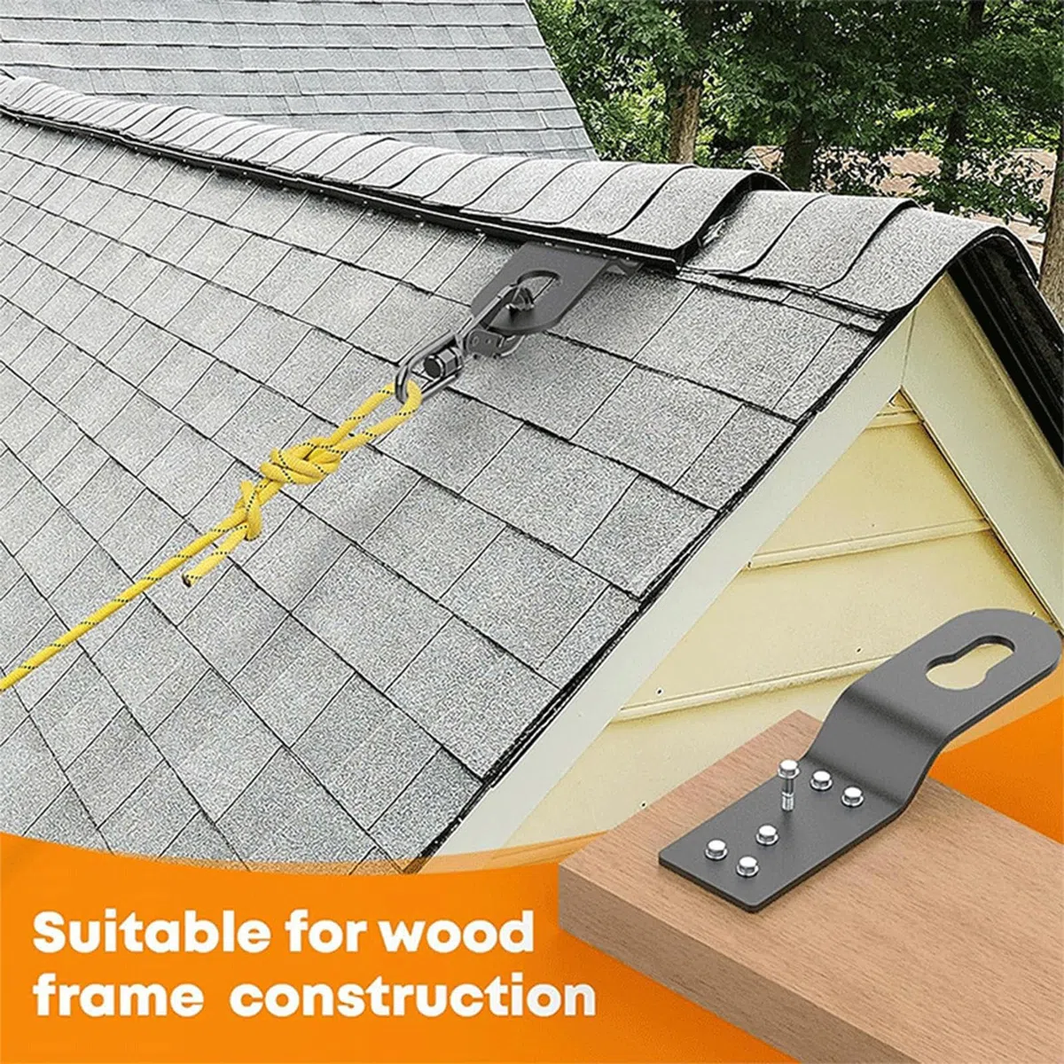Ancoraggio di sicurezza per tetto, Ancoraggio di protezione anticaduta per tetto | Ancoraggi permanenti per 3 pezzi | Utilizzare con imbracatura per , imbracatura di sicurezza, corde di sic