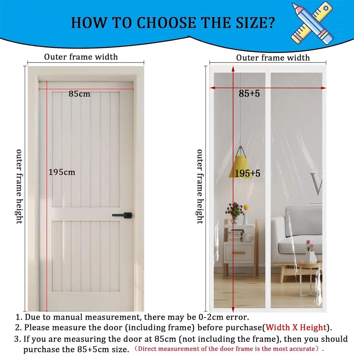 Tenda Isolante Magnetica 70x210cm, EVA Trasparente Protezione dal Freddo Tenda per Porta Inverno Termico Impermeabile Antivento Chiusura Automatica Tenda per Balcone Bagno Porta Soggiorno
