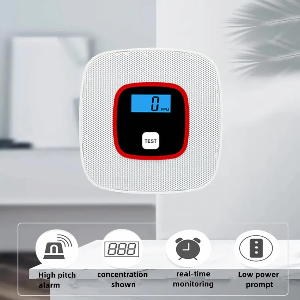 OBEST Rilevatore Monossido Di Carbonio, con Display Digitale, Montaggio a Parete, Forniture Per La Prevenzione Dei Disastri, Prodotti Per Lo Stoccaggio di Prevenzione Dei Disastri.