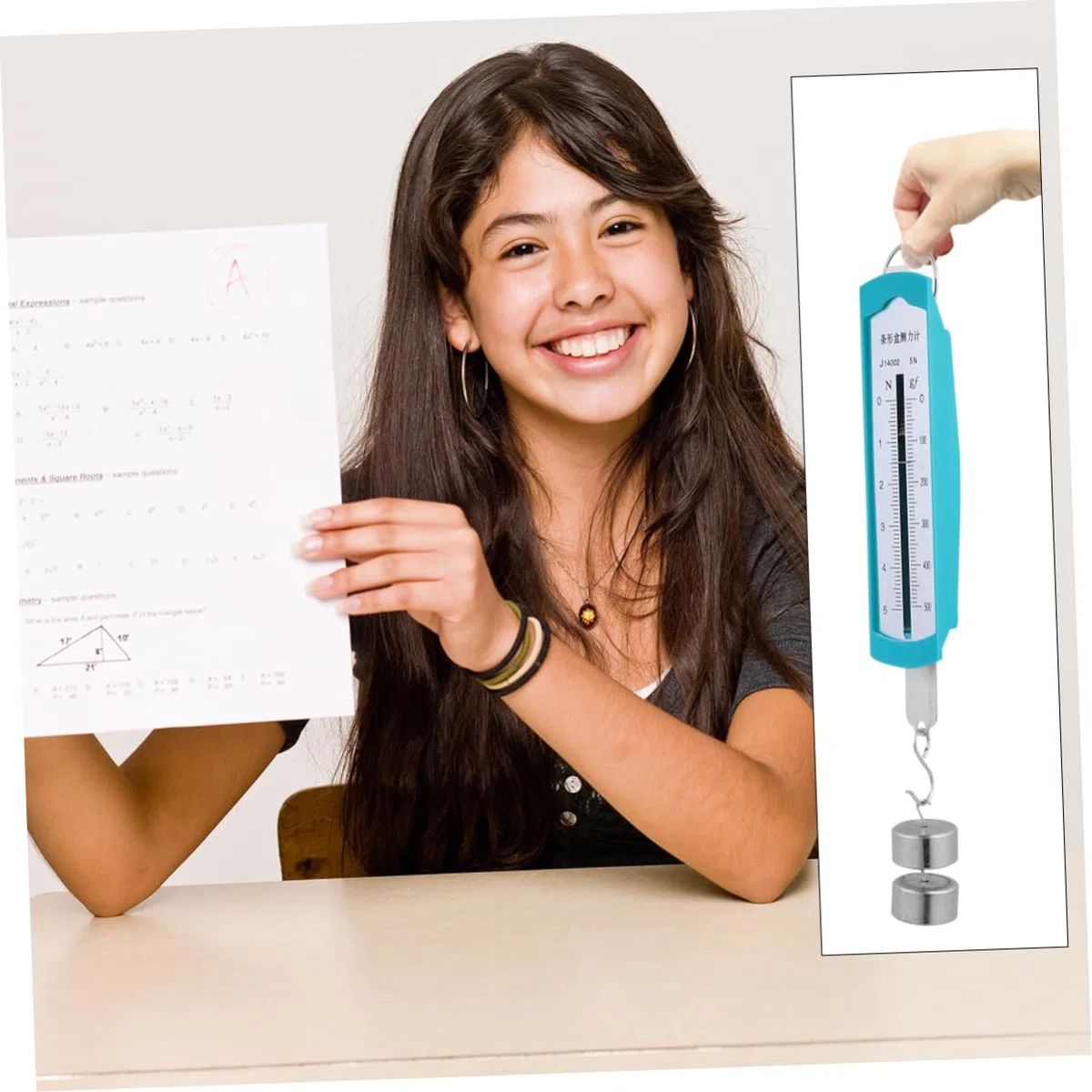 Dinamometro Molla Bar Pesetti Strumento Didattico Per Esperimenti Nelle Scuole Alta Precisione e Materiali Resistenti