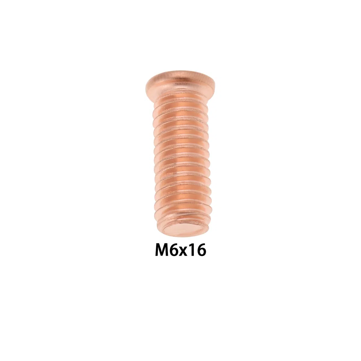200Pcs M6x16 Acciaio Al Carbonio Placcato Rame Stud Saldatura Spot Placcato Rame Vite di Saldatura Punto di Saldatura Chiodo Bullone o Condensatore di Scarico