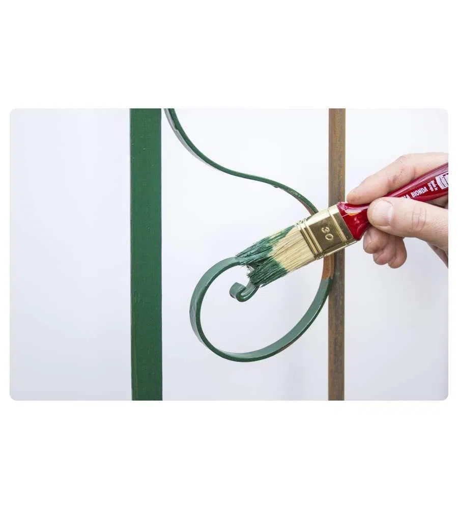 SARATOGA Vernice - Gel Antiruggine Pronta All'Uso Senza Bisogno di Trattamenti Preliminari, Grigio Forgia Metallizzato, Latta da 750 ml