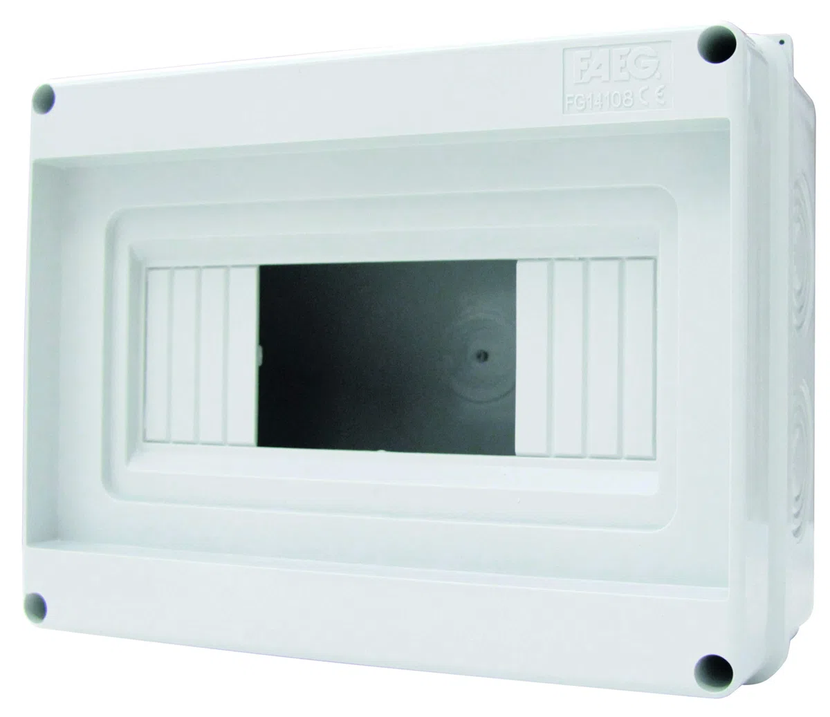 Electraline 60434 Centralino da Parete Senza Portello, Bianco, 8 Moduli