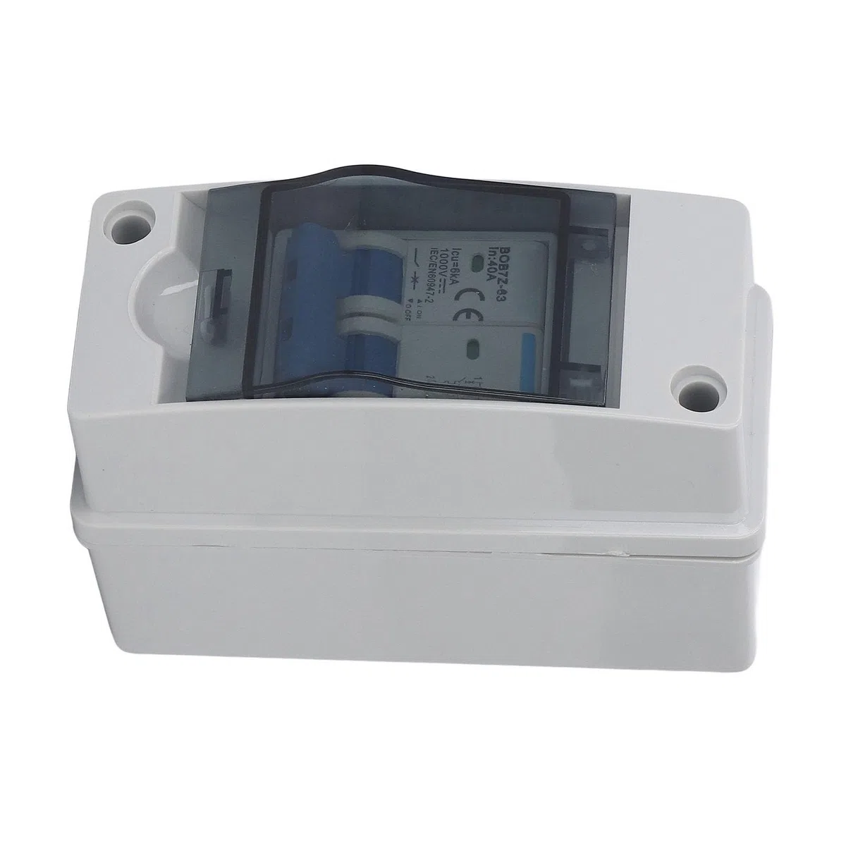Interruttore Magnetotermico 40A DC Coperchio Protettivo Trasparente Interruttore Magnetotermico Miniaturizzato con Scatola di Distribuzione IP65 1000V
