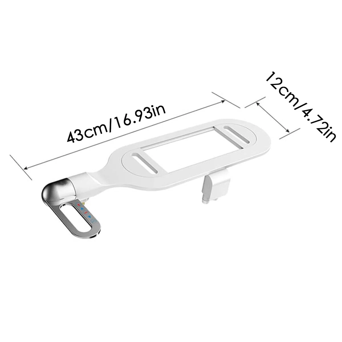 Sedile WC bidet con doppio ugello, sciacquone intelligente, autopulente, acqua regolabile, non elettrico, bidet con spray d'acqua dolce, accessorio per bidet per WC, igiene e comfort