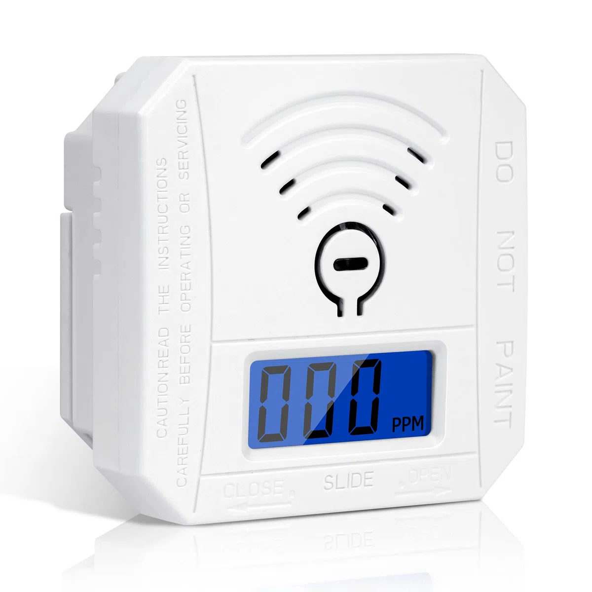 Flintronic 1PC Rilevatori di Monossido di Carbonio con Display Digitale, Sensore CO Certificato BSI secondo EN 50291, Allarme Rilevatore di CO alta Sensibilità, Bianco(Batterie non incluse)