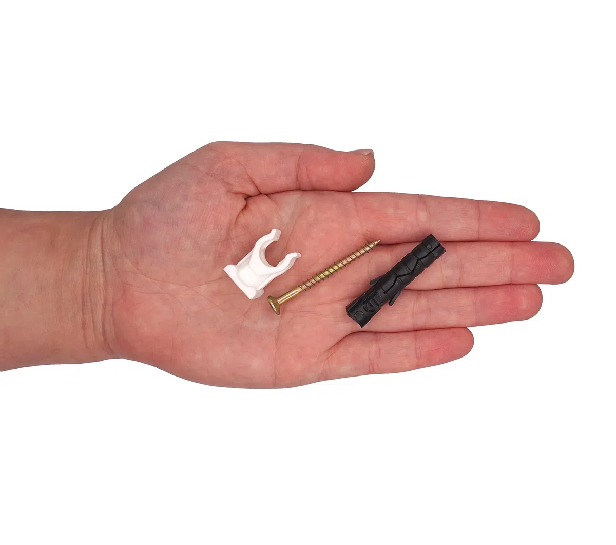 SKIR'CO Clip per Tubi, Morsetti in Plastica da 10 mm, Tipo U, Ganci e Clip Bianche - 50 Pezzi
