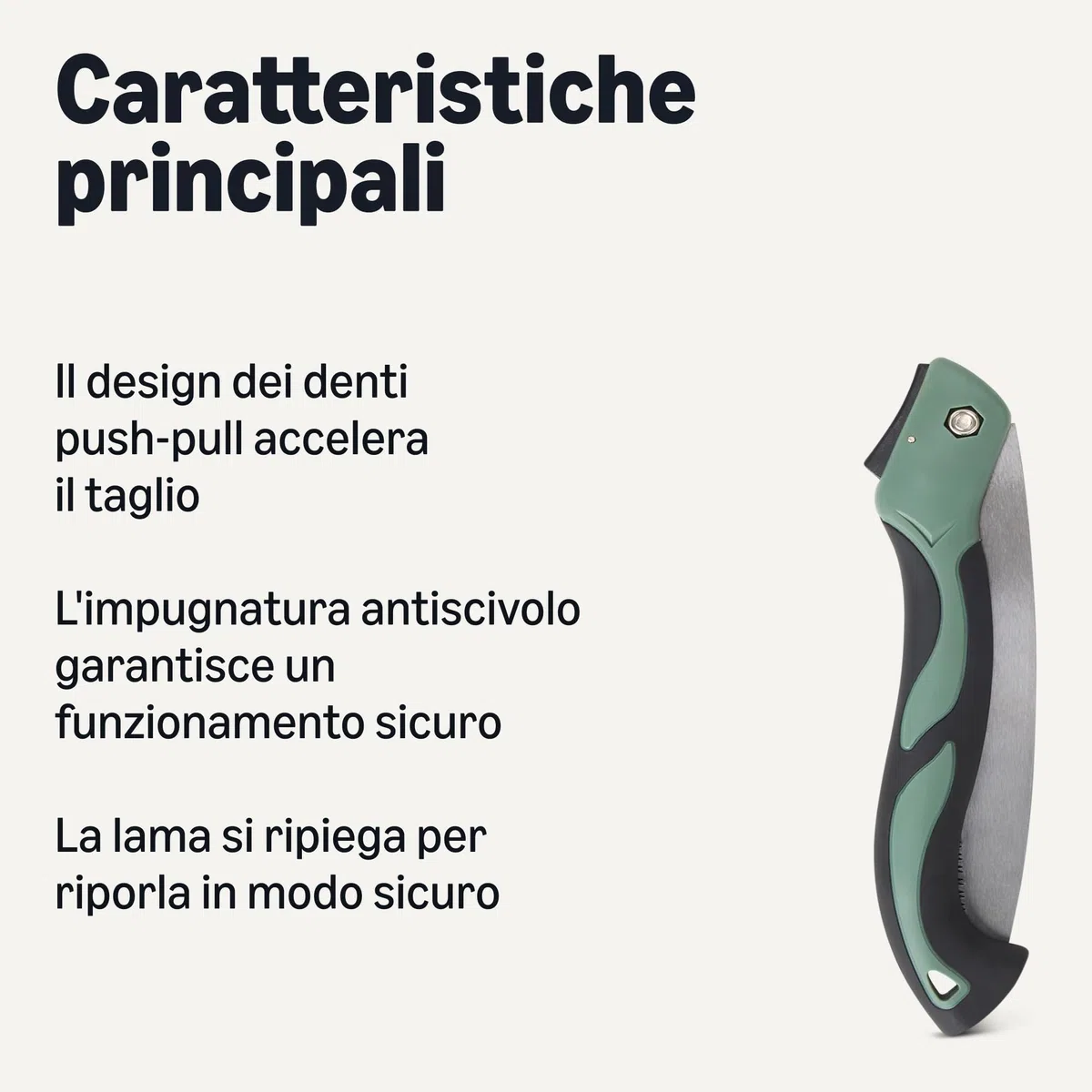 Amazon Basics - Sega da potatura, Lama Pieghevole da 25,1 cm