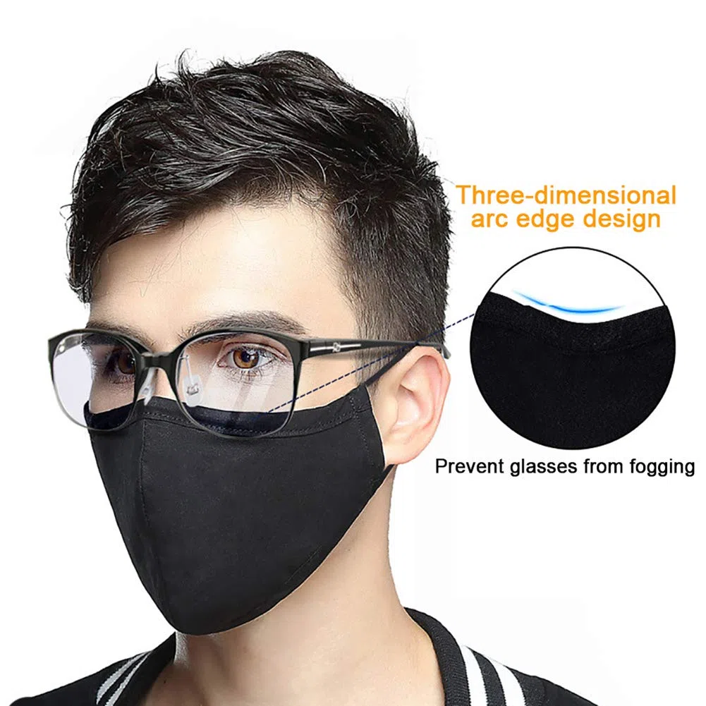 maschere con filtro antipolvere maschera antismog maschere da ciclismo maschera per l'inquinamento del viso maschera per ciclo black,freesize