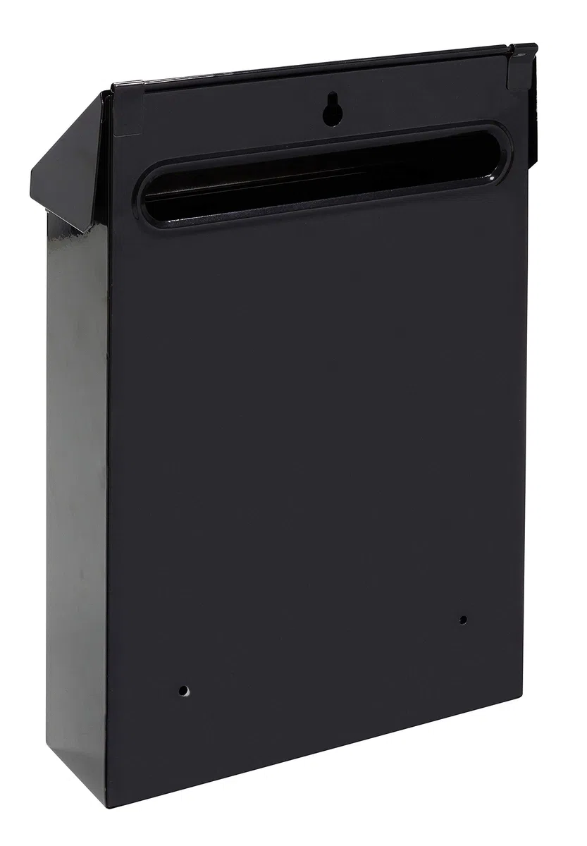 ARREGUI Smart Graphic E5724-STR Cassetta Postale Individuale in Acciaio con Serigrafia Decorativa "Lines", Cassetta Postale o Raccogliposta, Con 2 Feritoie, Dimensione S (DIN A5), Nero