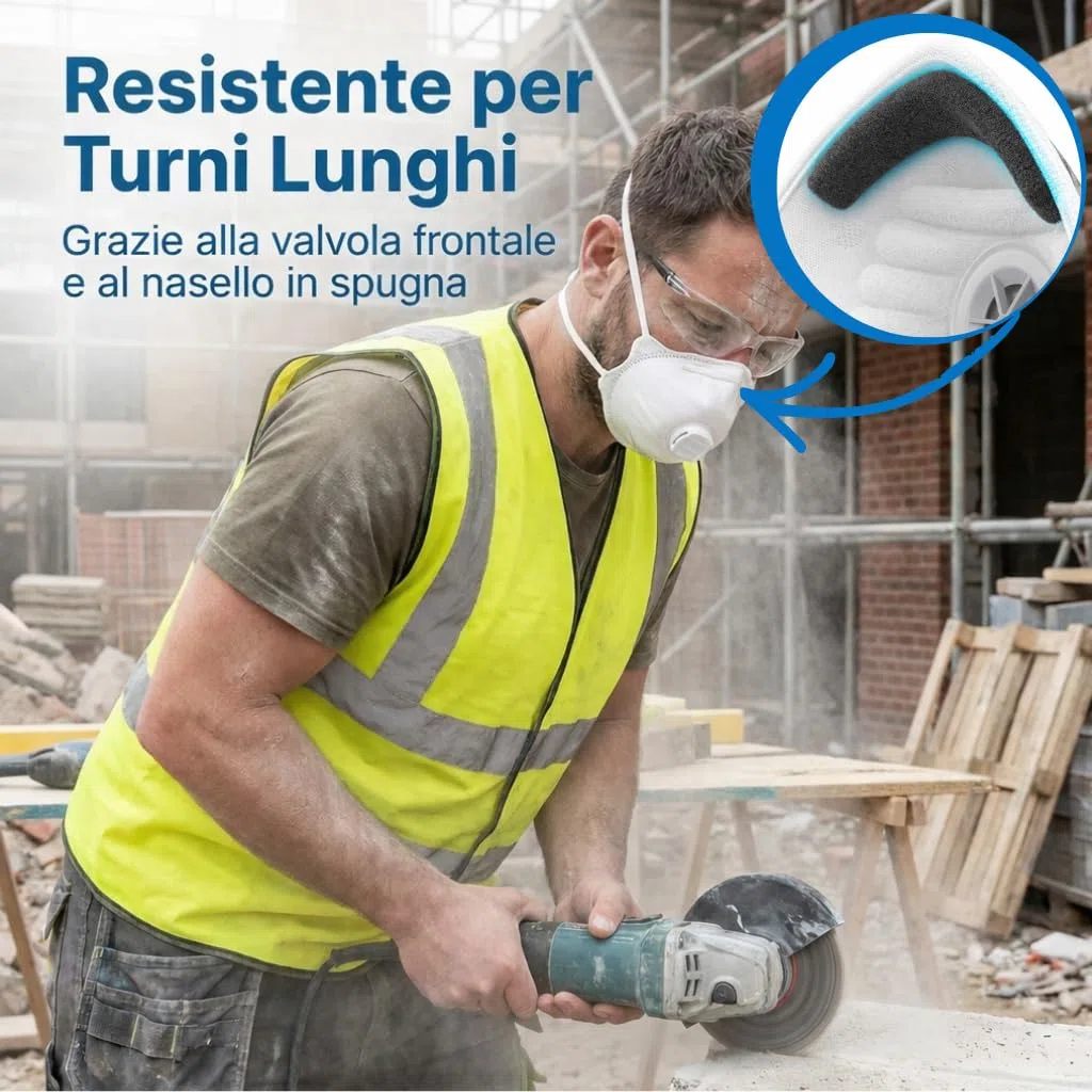 10 Mascherine FFP3 Certificate CE, Mascherina 5 Strati Con Valvola, Maschera Facciale di Protezione, Face Mask Protettiva Alta Efficienza di Filtraggio PFE≥99, 10 Pezzi