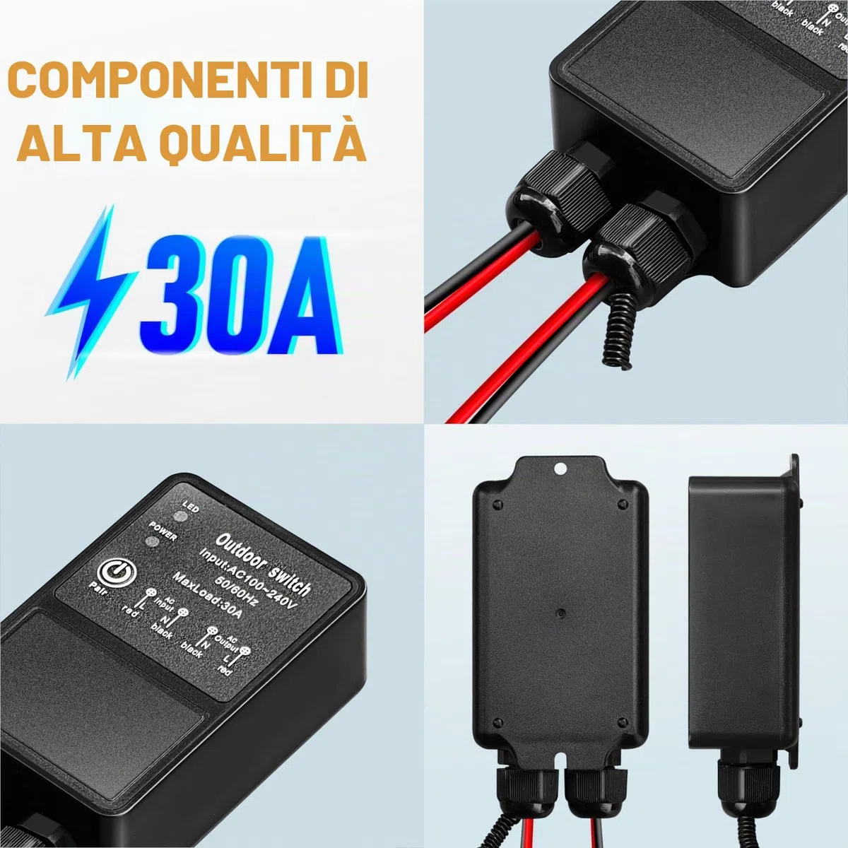 DieseRC Impermeabile interruttore con telecomando DC 8V-80V 30A relè per luci a distanza posizione umida Cantiere all'aperto Area Luce Pompa acqua Fattoria irrigazione Giardino Garage Magazzino