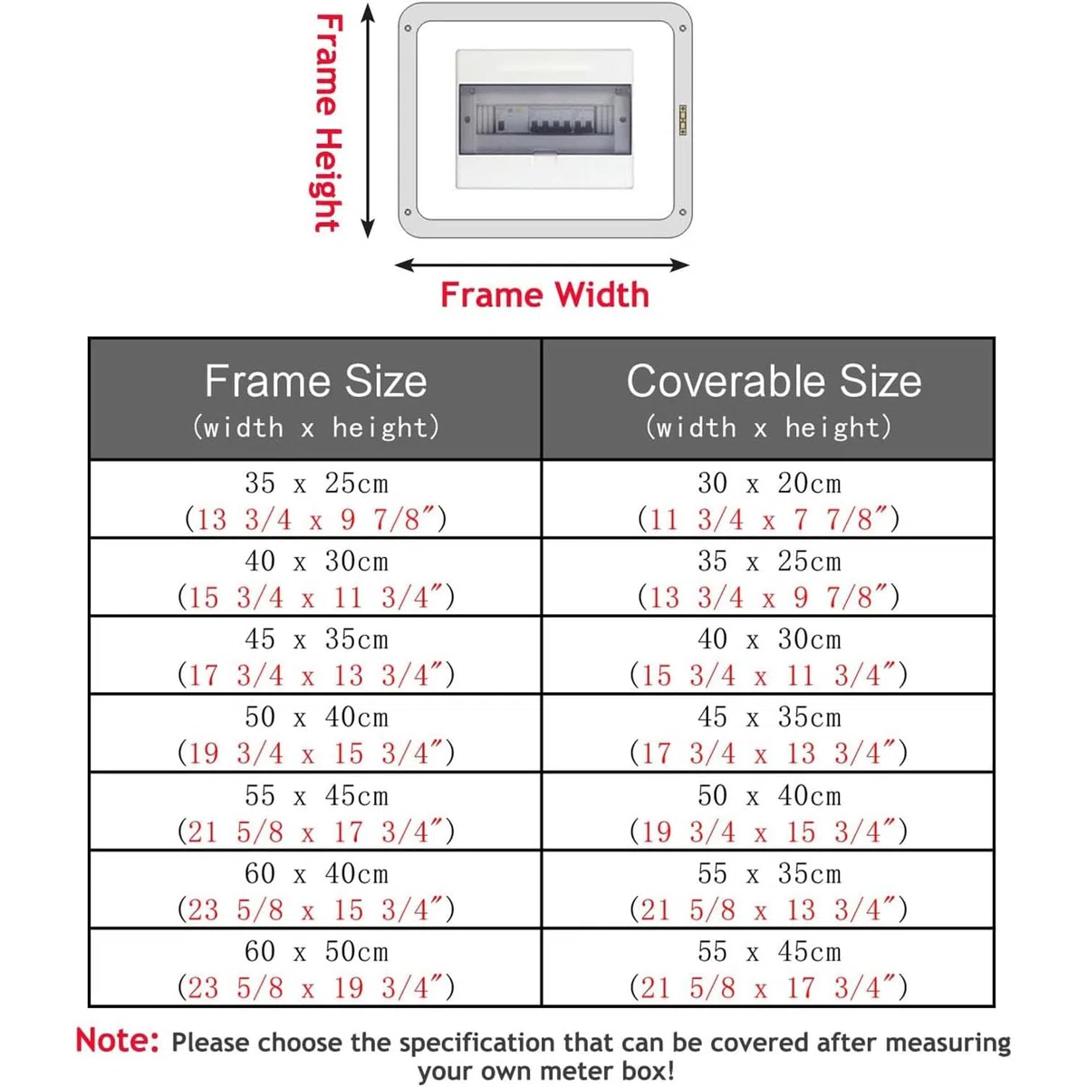 Xiao Ren Copri Quadro Elettrico Copertura Scorrevole per Quadro Elettrico con Guida Autoadesiva Copertura Decorativa per Scatola del Contatore Elettrico Extra Sottile Copertura,09,35x25cm