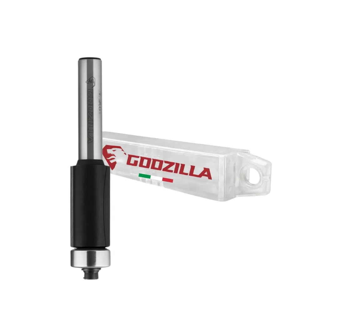Fresa per rifilare con Cuscinetto in HW Qualità Premium Made In Italy - GodzillaBits (Gambo 6 mm, D=9.5 I=25 L=67)