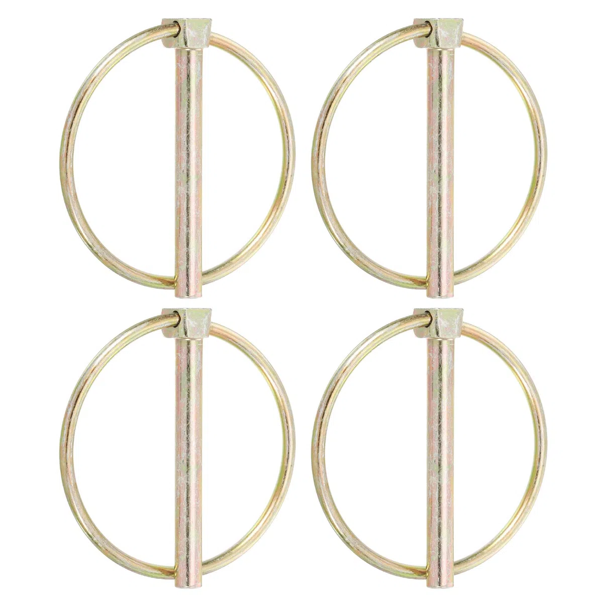 PATIKIL Perno Bloccaggio 5/16 x 2.76", 4Pz Kit Assortimento Perni Bloccaggio per Albero Perni Hardware con Anello per Carrelli Rimorchi Trattori Agricoli (8x70mm)