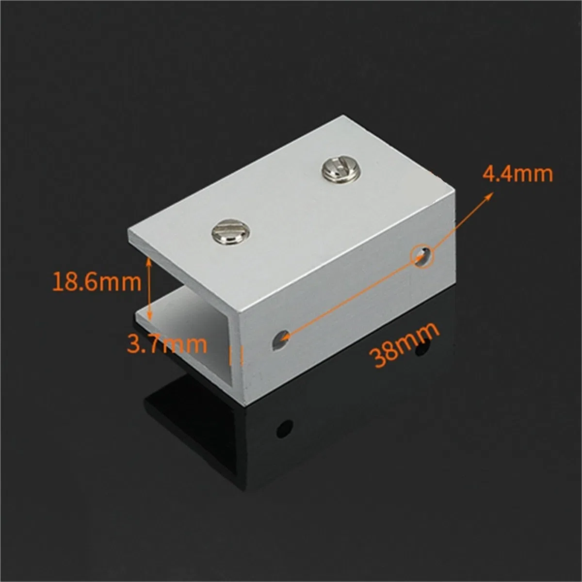 Morsetto per Vetro Balaustra Morsetto for Vetro Quadrato for staffe placcate da 15-18 mm Hardware for mobili con Staffa angolare for mensola in Vetro da Bagno