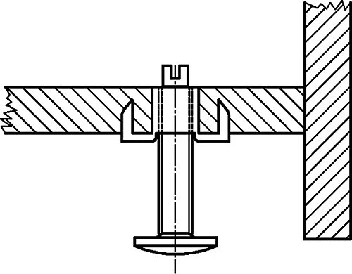 Dresselhaus - Dadi con 4 punte, M5, M6 M8 e M10, M10 - d: 10,0mm, h: 13mm, s: 25mm, 24