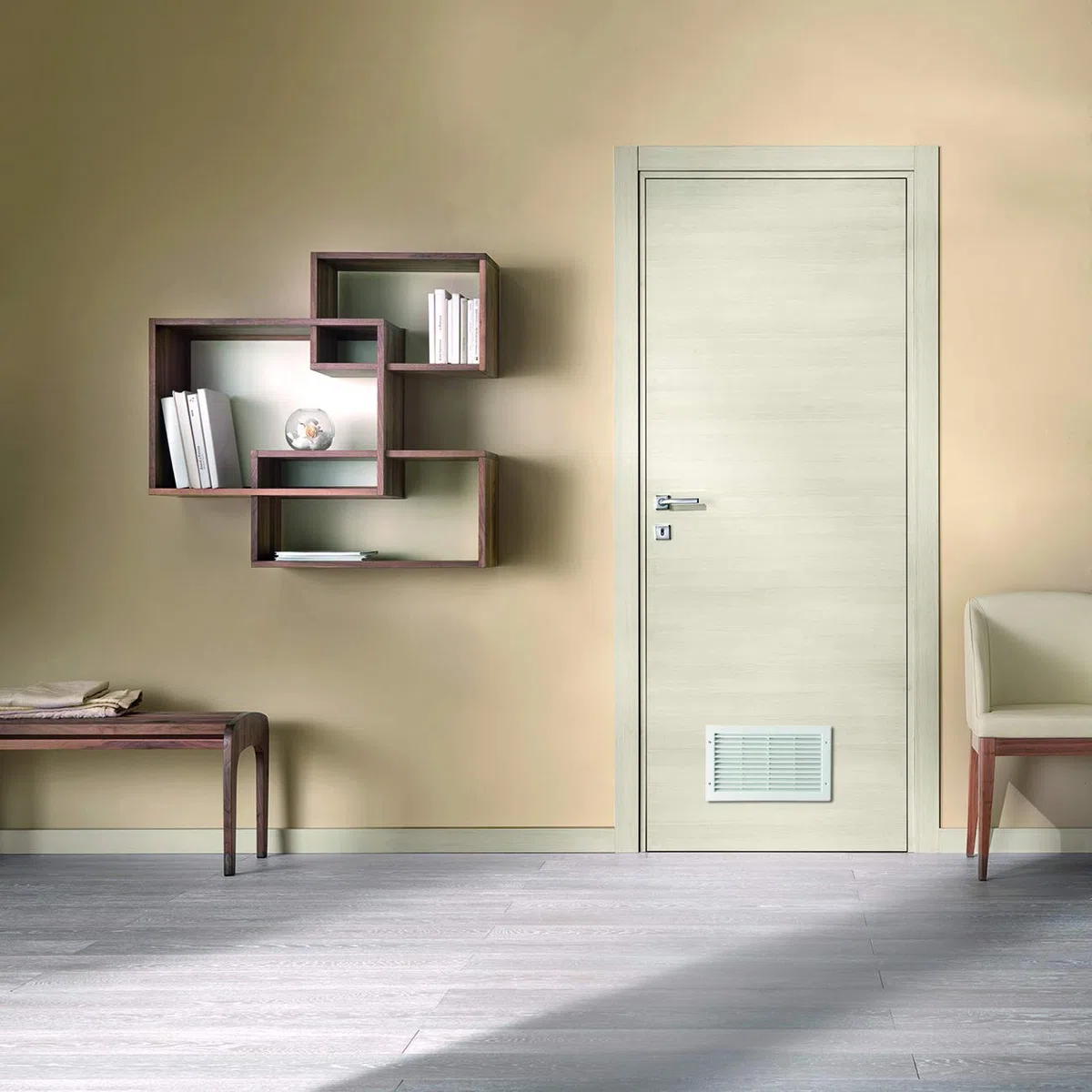 La Ventilazione PAR3823B Griglia di Ventilazione in Plastica Rettangolare 380x230 mm da Incasso, Bianco