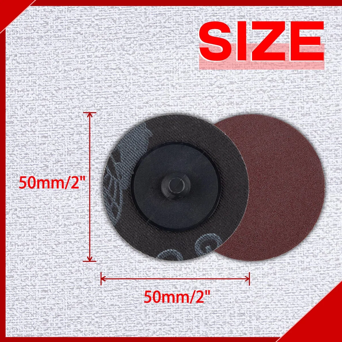 SPEEDWOX 50Pcs 2 "240 Grit Dischi a cambio rapido ossido di alluminio rivestito Die Grinder Accessori Ossido di Alluminio Carta vetrata Blocco Rotolo Dischi abrasivi a cambio rapido Dischi